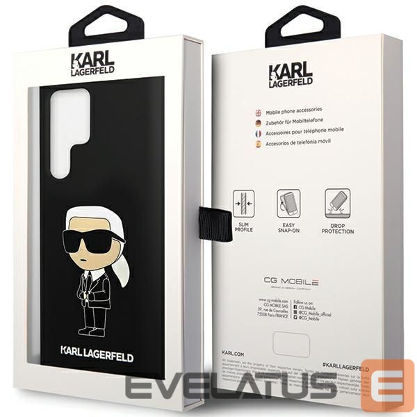 Nugarėlės dėklai Karl Lagerfeld Karl Lagerfeld Silicone Ikonik case for Samsung Galaxy S24 Ultra - black