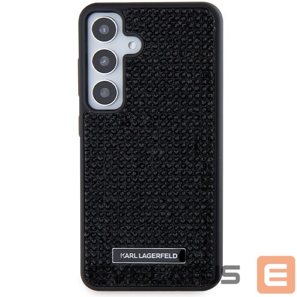 Nugarėlės dėklai Karl Lagerfeld Karl Lagerfeld Rhinestone Metal Logo case for Samsung Galaxy S24+ - black