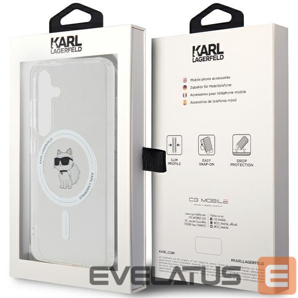 Nugarėlės dėklai Karl Lagerfeld Karl Lagerfeld IML Choupette MagSafe case for Samsung Galaxy S24 - transparent