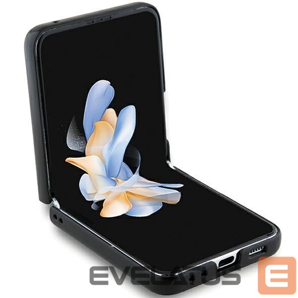 Nugarėlės dėklai Hello Kitty Hello Kitty Metal Logo Kitty Head case for Samsung Galaxy Z Flip 5 - black