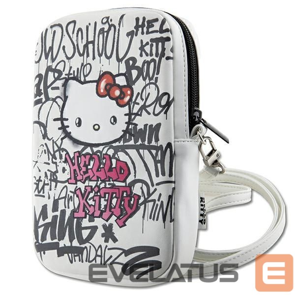 Nugarėlės dėklai Hello Kitty Hello Kitty Graffiti Kitty Head bag - white