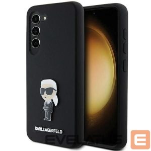 Nugarėlės dėklai Karl Lagerfeld  Karl Lagerfeld Silicone Ikonik Metal Pin case for Samsung Galaxy S23+ - black 