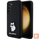 Nugarėlės dėklai Karl Lagerfeld  Karl Lagerfeld Silicone Choupette Metal Pin case for Samsung Galaxy S23 - black 