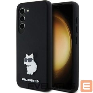 Nugarėlės dėklai Karl Lagerfeld  Karl Lagerfeld Silicone Choupette Metal Pin case for Samsung Galaxy S23 - black 