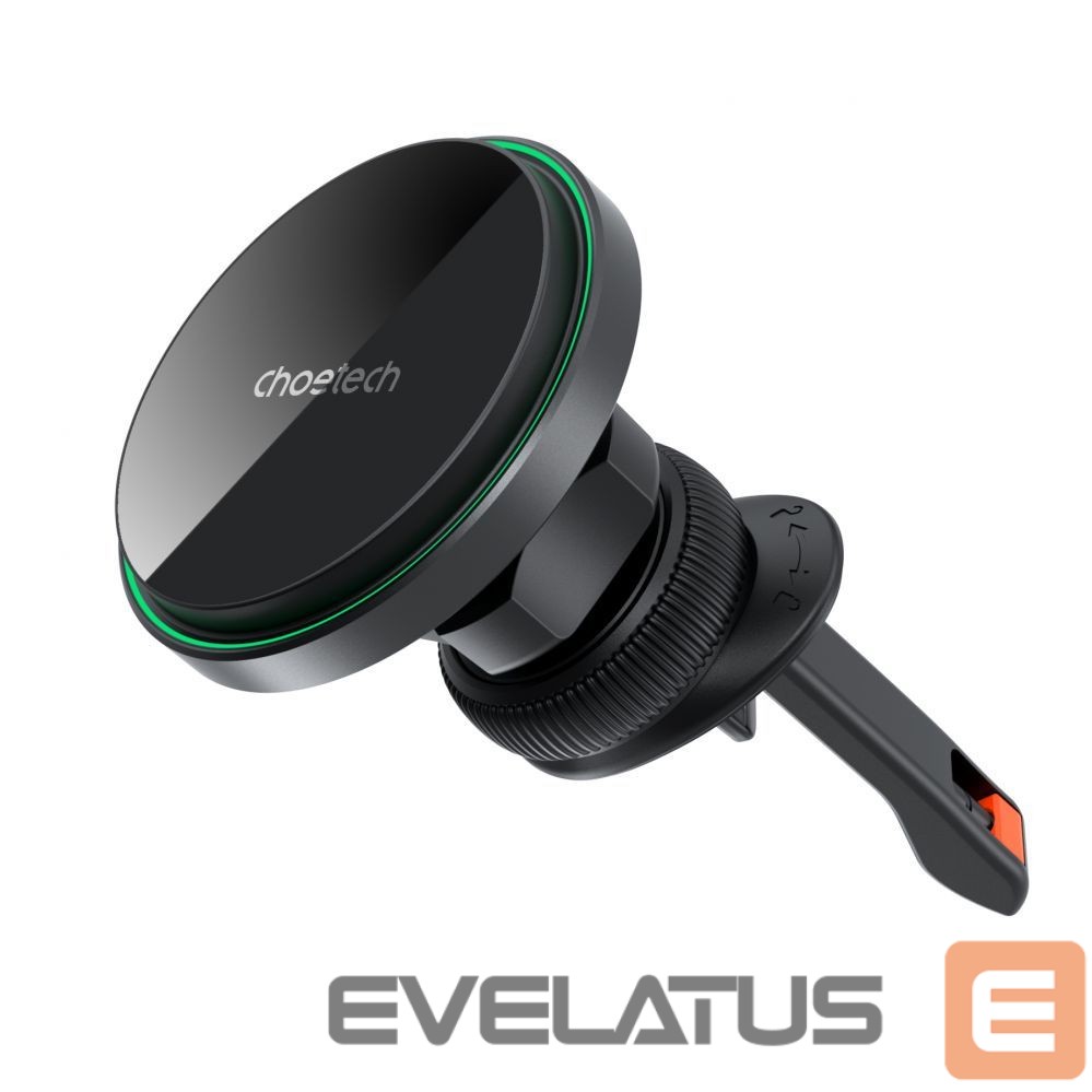Kitas telefono priedas Choetech Choetech T204-F magnetic car holder with 15W wireless charging - black
