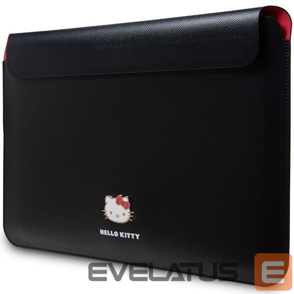 Kitas telefono priedas Hello Kitty Hello Kitty PU Metal Logo case for a 14" laptop - black