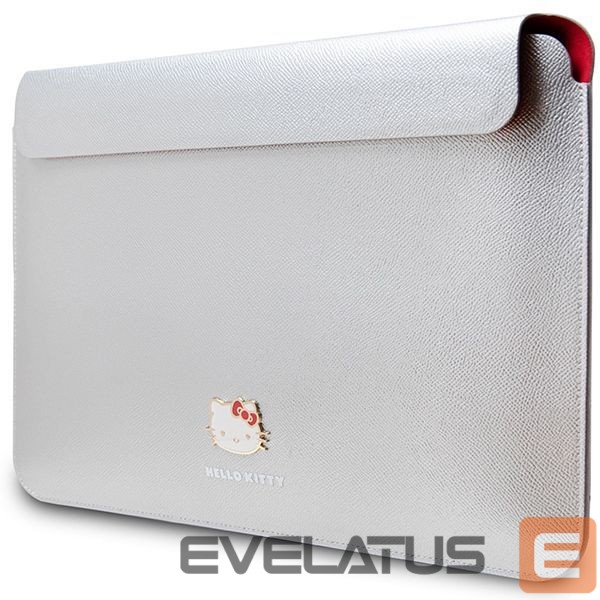 Kitas telefono priedas Hello Kitty Hello Kitty PU Metal Logo case for a 14" laptop - silver