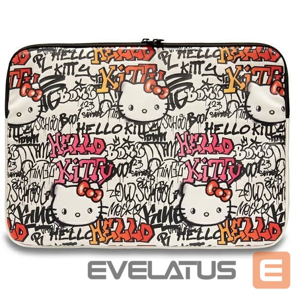 Kitas telefono priedas Hello Kitty Hello Kitty PU Metal Logo case for a 14" laptop - beige
