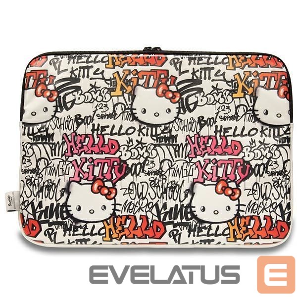 Kitas telefono priedas Hello Kitty Hello Kitty PU Metal Logo case for a 14" laptop - beige