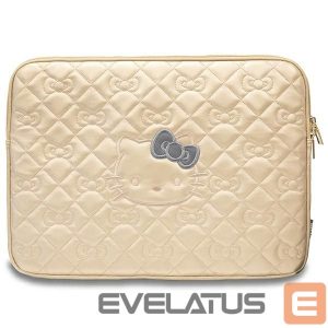 Kitas telefono priedas Hello Kitty  Hello Kitty Zip PU Quilted Bows case for a 14" laptop - gold 