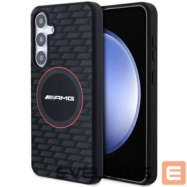 Kitas telefono priedas Mercedes-Benz AMG Silicone Carbon Pattern MagSafe case for Samsung Galaxy S24+ - black