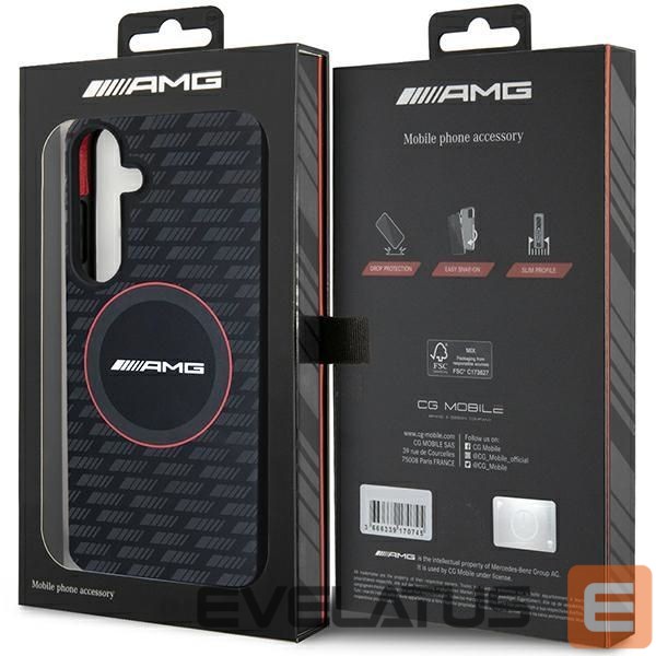Kitas telefono priedas Mercedes-Benz AMG Silicone Carbon Pattern MagSafe case for Samsung Galaxy S24 - black