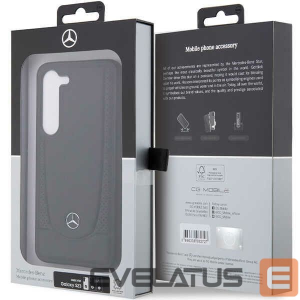 Kitas telefono priedas Mercedes-Benz Mercedes Leather Urban case for Samsung Galaxy S23 FE - black
