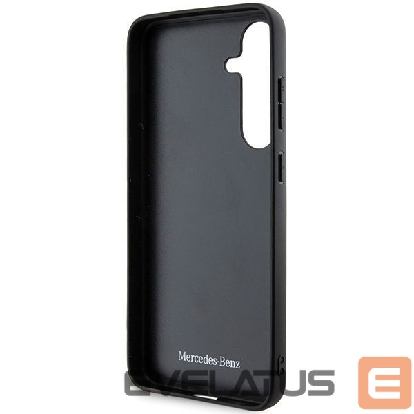 Kitas telefono priedas Mercedes-Benz Mercedes Leather Curved Stitches case for Samsung Galaxy S24+ - black
