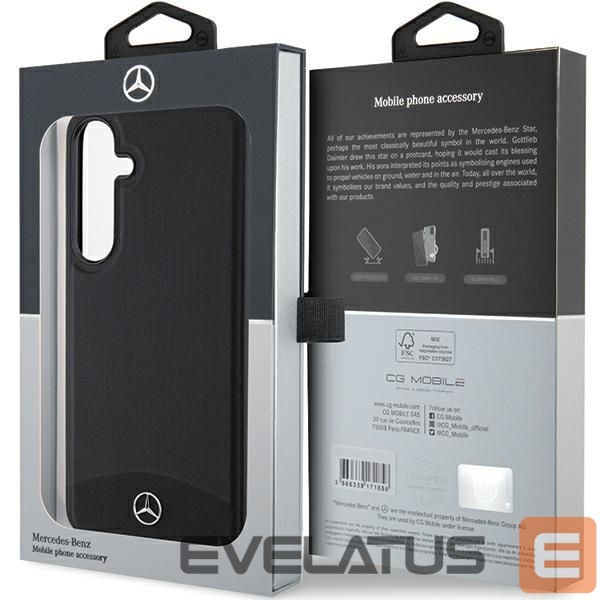 Kitas telefono priedas Mercedes-Benz Mercedes Leather Textured & Plain MagSafe case for Samsung Galaxy S24 - black