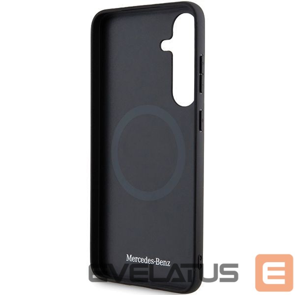 Kitas telefono priedas Mercedes-Benz Mercedes Leather Textured & Plain MagSafe case for Samsung Galaxy S24 - black