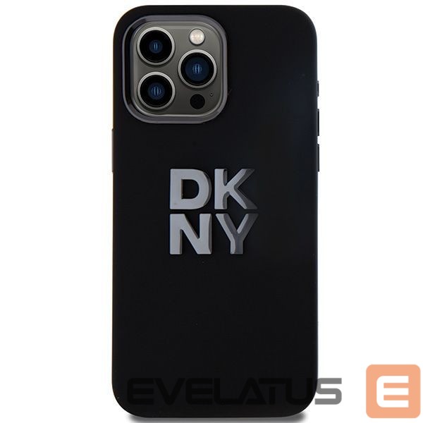 Nugarėlės dėklai DKNY DKNY Liquid Silicone Metal Logo iPhone 15 Pro Case - Black