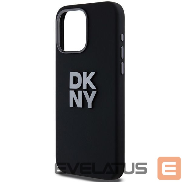 Nugarėlės dėklai DKNY DKNY Liquid Silicone Metal Logo iPhone 15 Pro Case - Black