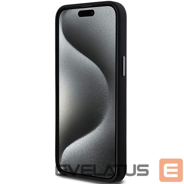 Nugarėlės dėklai DKNY DKNY Liquid Silicone Metal Logo iPhone 15 Pro Case - Black