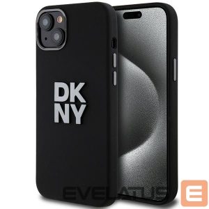 Nugarėlės dėklai DKNY  DKNY Liquid Silicone Metal Logo iPhone 15/14/13 Case - Black 