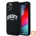 Nugarėlės dėklai DKNY  DKNY Liquid Silicone White Printed Logo MagSafe Case for iPhone 12/12 Pro - Black 