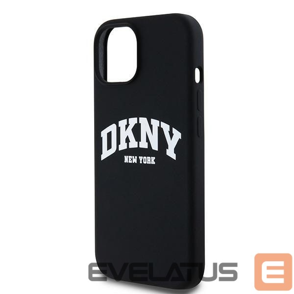Nugarėlės dėklai DKNY DKNY Liquid Silicone White Printed Logo MagSafe Case for iPhone 12/12 Pro - Black