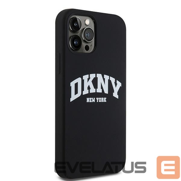 Nugarėlės dėklai DKNY DKNY Liquid Silicone White Printed Logo MagSafe Case for iPhone 12/12 Pro - Black