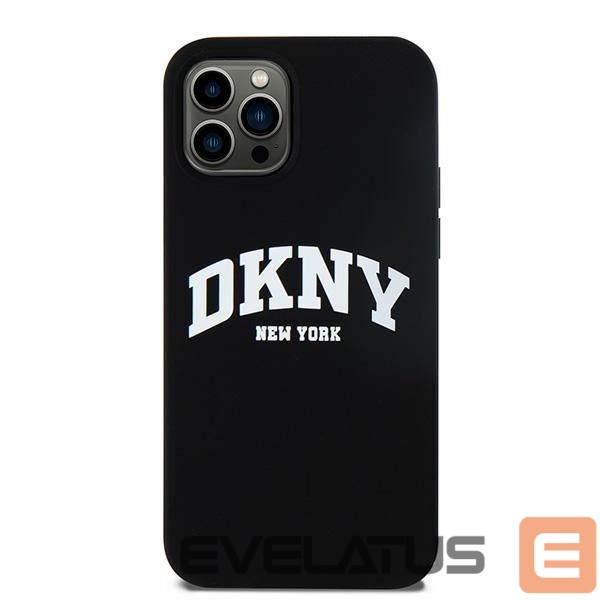 Nugarėlės dėklai DKNY DKNY Liquid Silicone White Printed Logo MagSafe Case for iPhone 12/12 Pro - Black