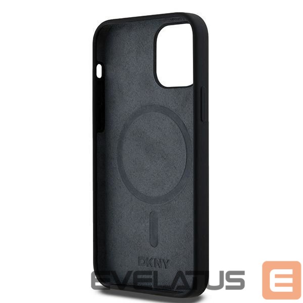 Nugarėlės dėklai DKNY DKNY Liquid Silicone White Printed Logo MagSafe Case for iPhone 12/12 Pro - Black