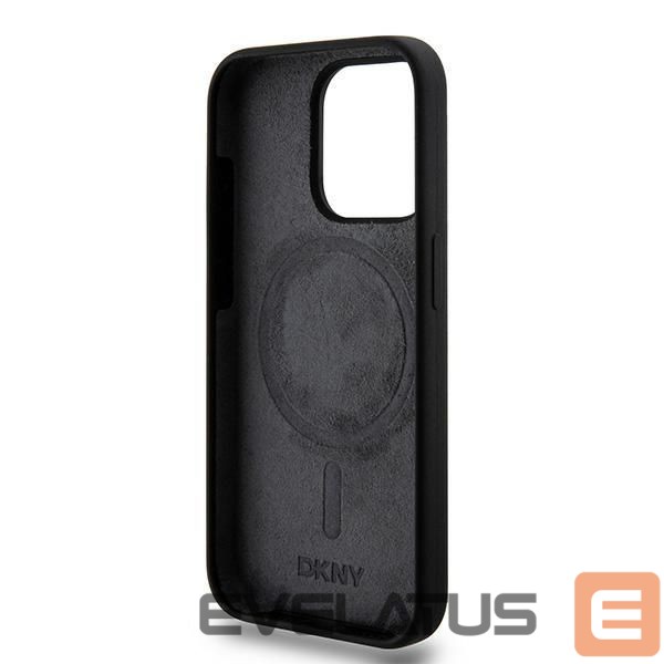 Nugarėlės dėklai DKNY DKNY Liquid Silicone White Printed Logo MagSafe iPhone 14 Pro Case - Black