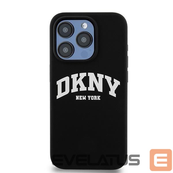Nugarėlės dėklai DKNY DKNY Liquid Silicone White Printed Logo MagSafe iPhone 14 Pro Case - Black