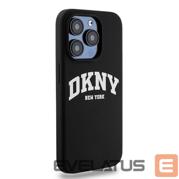 Nugarėlės dėklai DKNY DKNY Liquid Silicone White Printed Logo MagSafe iPhone 14 Pro Case - Black