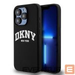 Nugarėlės dėklai DKNY  DKNY Liquid Silicone White Printed Logo MagSafe iPhone 15 Pro Case - Black 