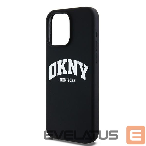 Nugarėlės dėklai DKNY DKNY Liquid Silicone White Printed Logo MagSafe case for iPhone 15 Pro Max - black