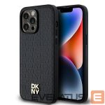 Kitas telefono priedas DKNY  DKNY Leather Pattern Metal Logo MagSafe Case for iPhone 13 Pro / 13 - Black 