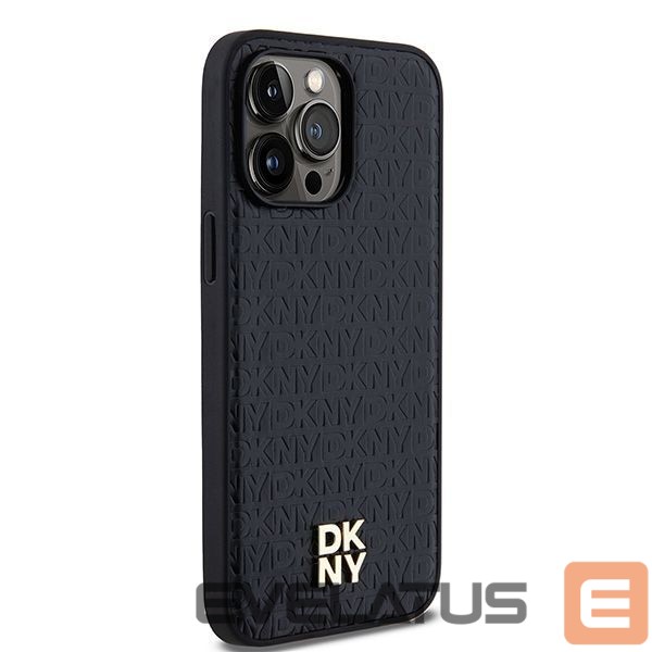 Kitas telefono priedas DKNY DKNY Leather Pattern Metal Logo MagSafe case for iPhone 13 Pro Max - black