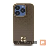 Kitas telefono priedas DKNY  DKNY Leather Pattern Metal Logo MagSafe case for iPhone 15 / 14 / 13 - brown 