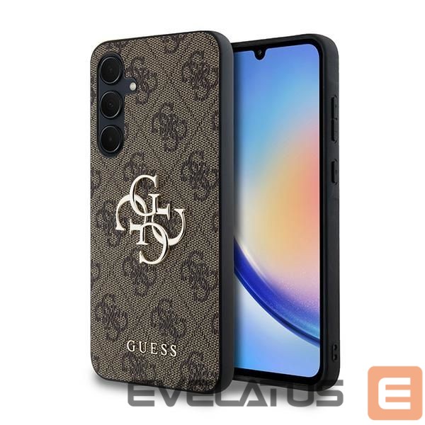 Kitas telefono priedas Guess Guess 4G Big Metal Logo case for Samsung Galaxy A35 - brown