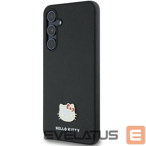 Kitas telefono priedas Hello Kitty Hello Kitty Metal Logo Kitty Head case for Samsung Galaxy A55 - black