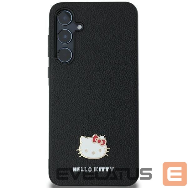 Kitas telefono priedas Hello Kitty Hello Kitty Metal Logo Kitty Head case for Samsung Galaxy A55 - black