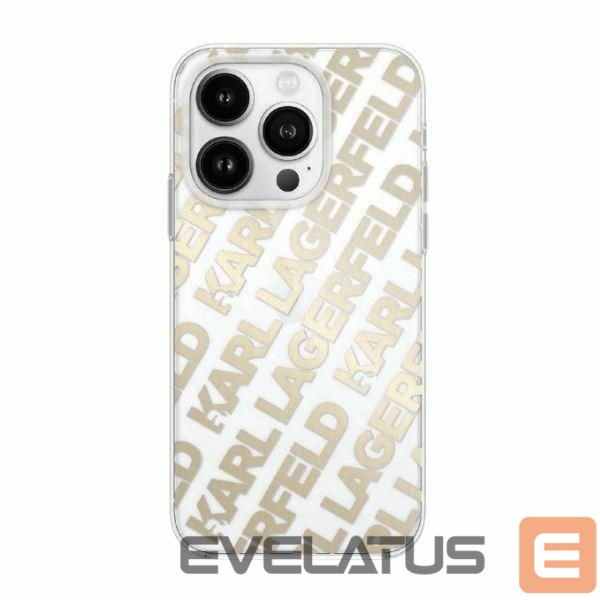 Kitas telefono priedas Karl Lagerfeld Karl Lagerfeld IML Fullover Logo case for iPhone 15 / 14 / 13 - gold