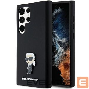Kitas telefono priedas Karl Lagerfeld  Karl Lagerfeld Silicone Ikonik Metal Pin case for Samsung Galaxy S24 Ultra - black 