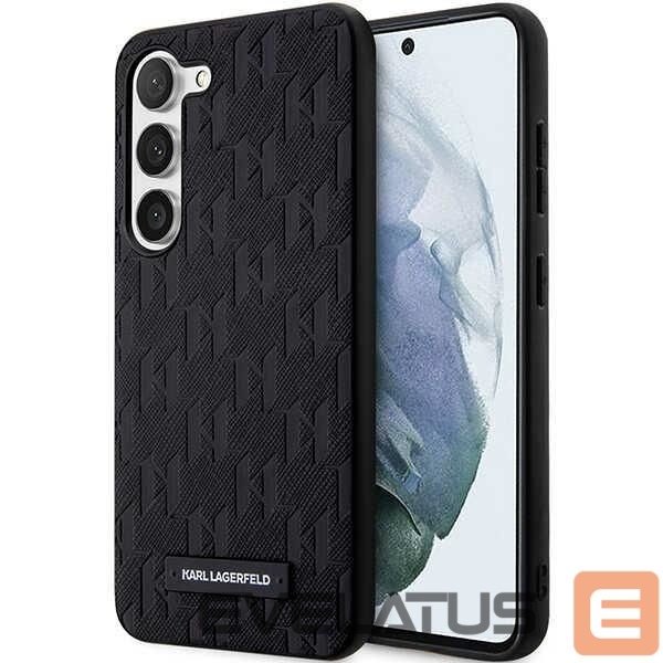 Kitas telefono priedas Karl Lagerfeld Karl Lagerfeld Saffiano Mono Metal Logo case for Samsung Galaxy S24+ - black