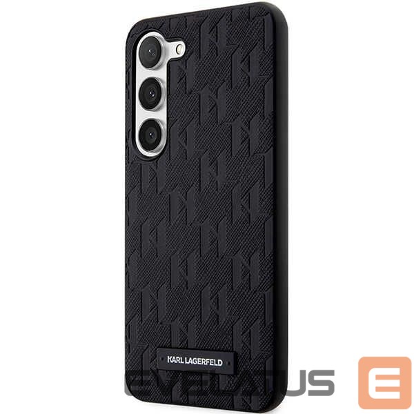 Kitas telefono priedas Karl Lagerfeld Karl Lagerfeld Saffiano Mono Metal Logo case for Samsung Galaxy S24+ - black
