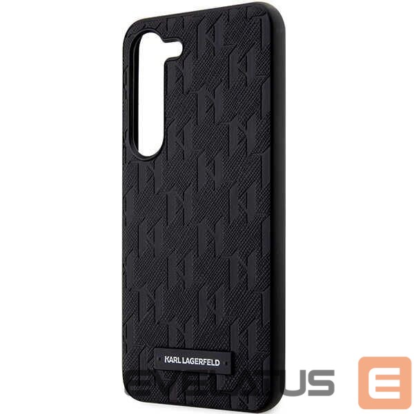 Kitas telefono priedas Karl Lagerfeld Karl Lagerfeld Saffiano Mono Metal Logo case for Samsung Galaxy S24+ - black