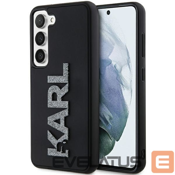 Kitas telefono priedas Karl Lagerfeld Karl Lagerfeld 3D Rubber Glitter Logo case for Samsung Galaxy S24 - black