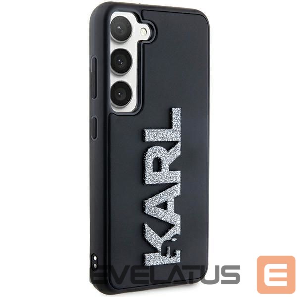 Kitas telefono priedas Karl Lagerfeld Karl Lagerfeld 3D Rubber Glitter Logo case for Samsung Galaxy S24 - black
