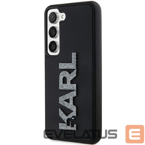 Kitas telefono priedas Karl Lagerfeld Karl Lagerfeld 3D Rubber Glitter Logo case for Samsung Galaxy S24 - black
