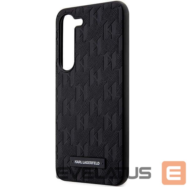 Kitas telefono priedas Karl Lagerfeld Karl Lagerfeld Saffiano Mono Metal Logo case for Samsung Galaxy S24 - black