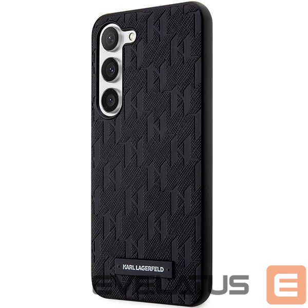 Kitas telefono priedas Karl Lagerfeld Karl Lagerfeld Saffiano Mono Metal Logo case for Samsung Galaxy S24 - black
